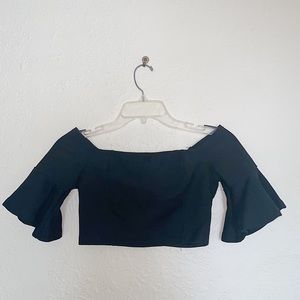 Black off the shoulder top